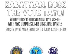 Youth Voters’ Registration And Tayo Kick-Off With NYC Comm. Dingdong Dantes