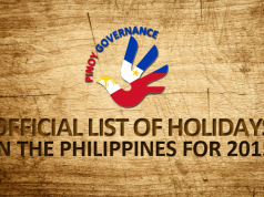 Official List of 2015 Philippine Holidays