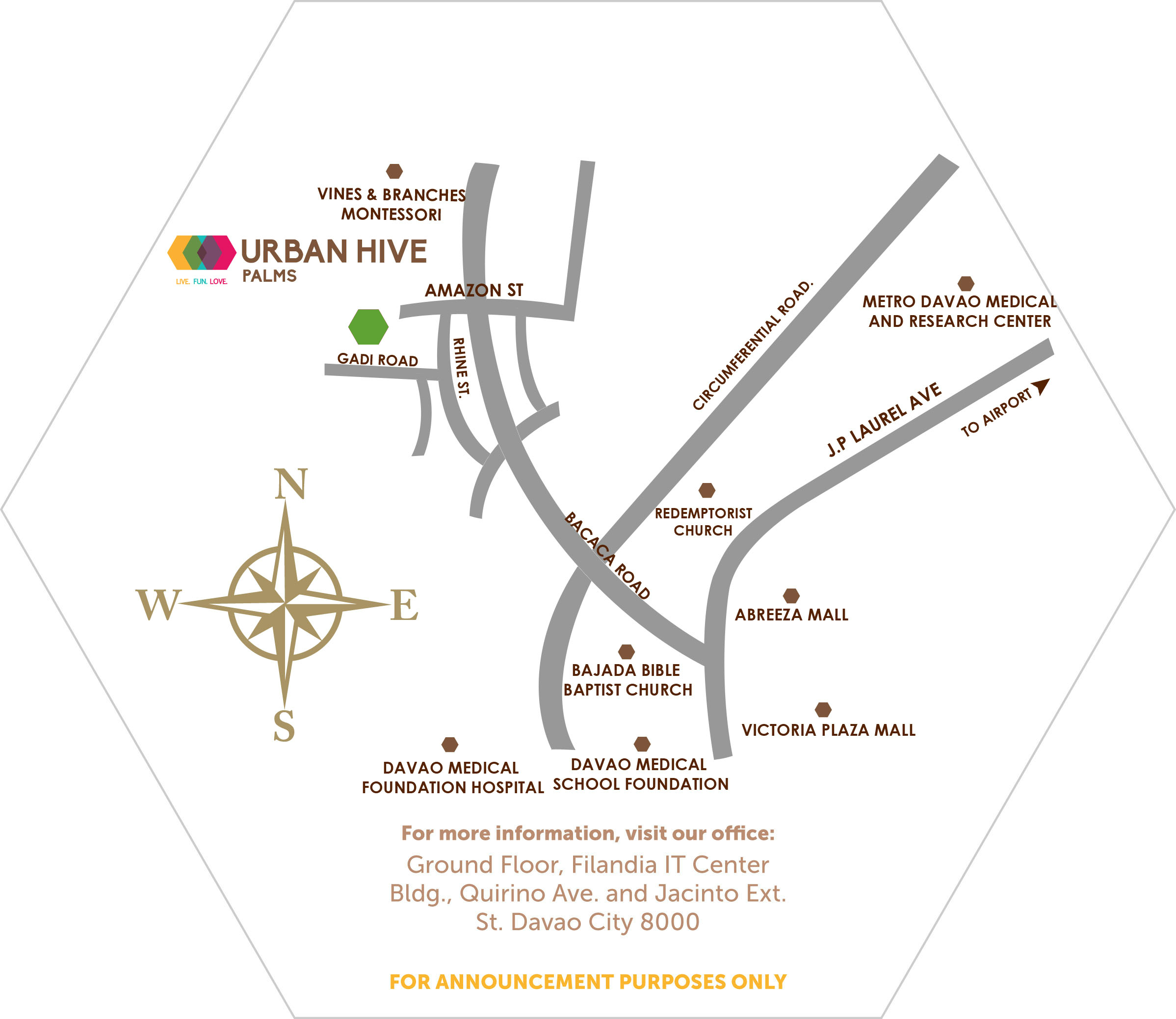Urban Hive Palms Vicinity Map