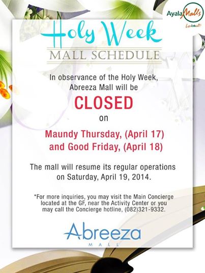 Holy Week 2014 Abreeza Mall Davao