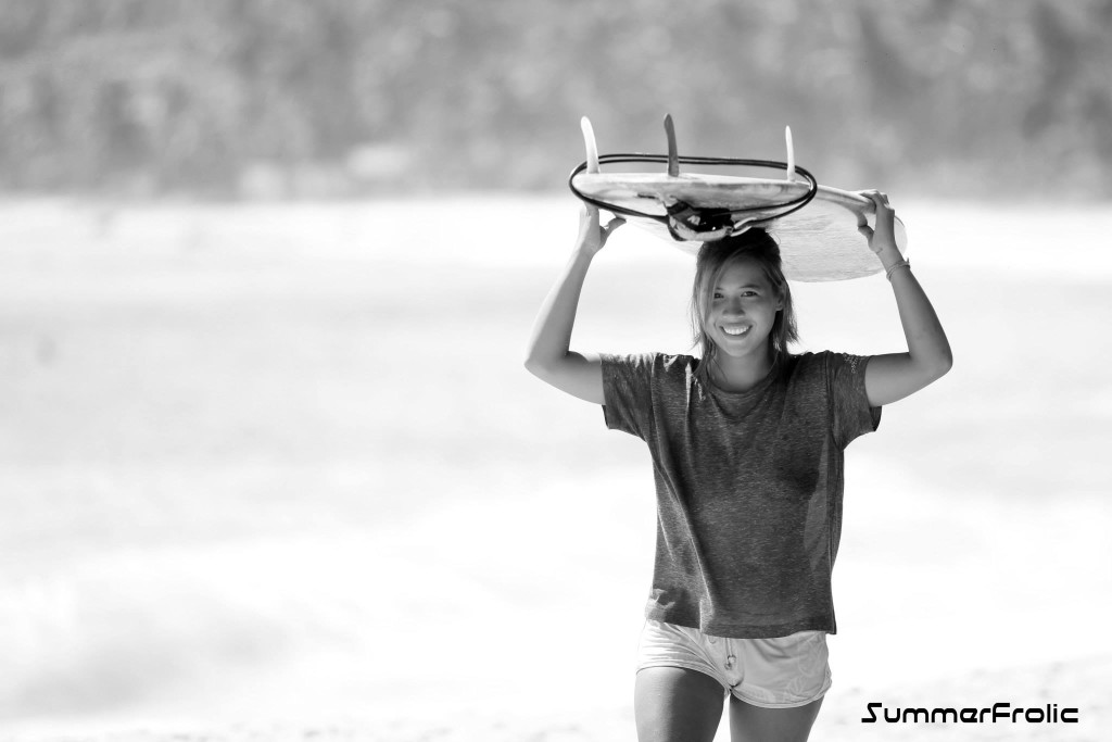 Surfer Meg Veneracion at Dahican Surf Resort
