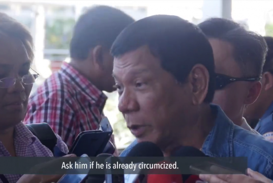 Duterte talks about his health, told media to ask Mar Roxas if he’s circumcised